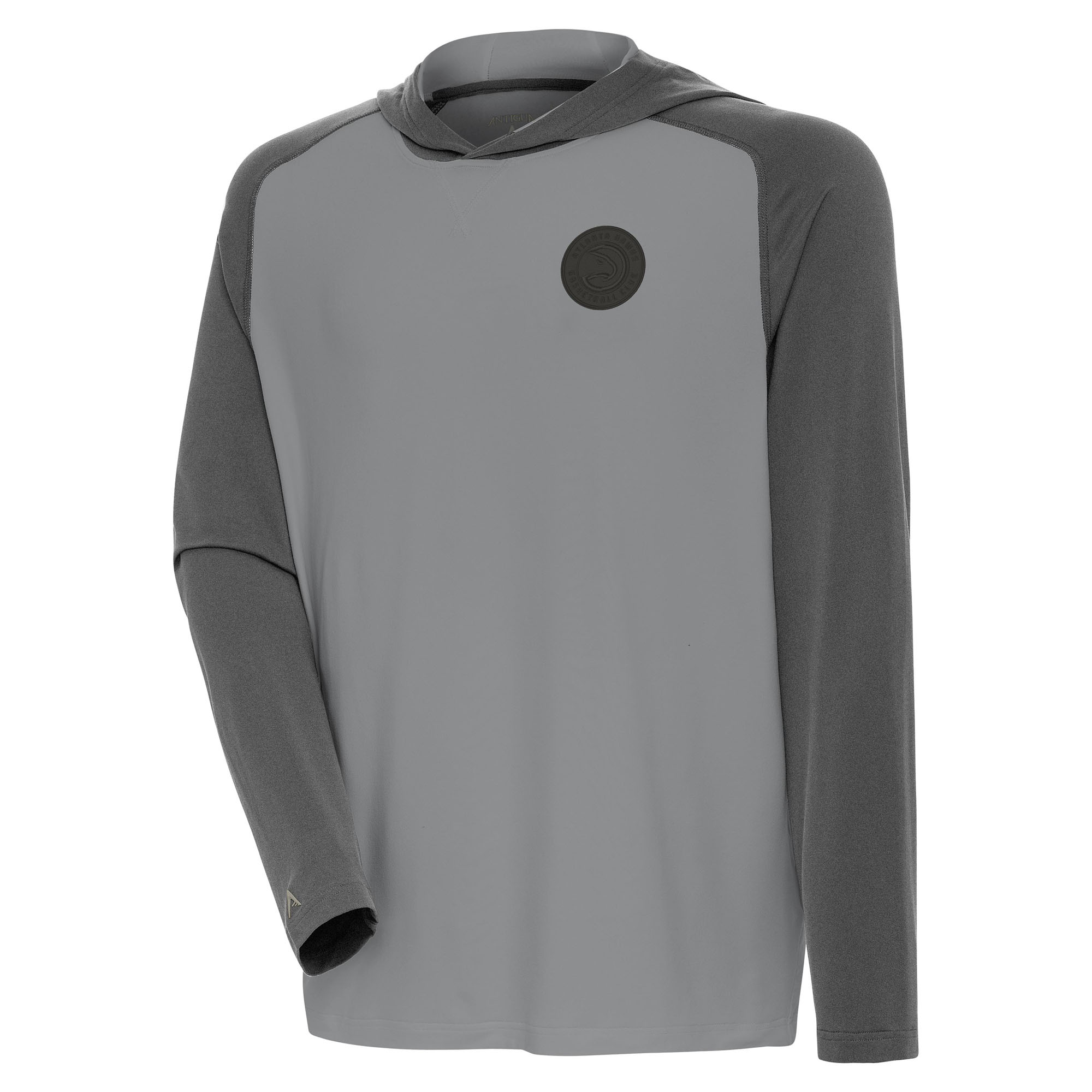 Men's Antigua Gray Atlanta Hawks Tonal Intrepid Pullover Hoodie